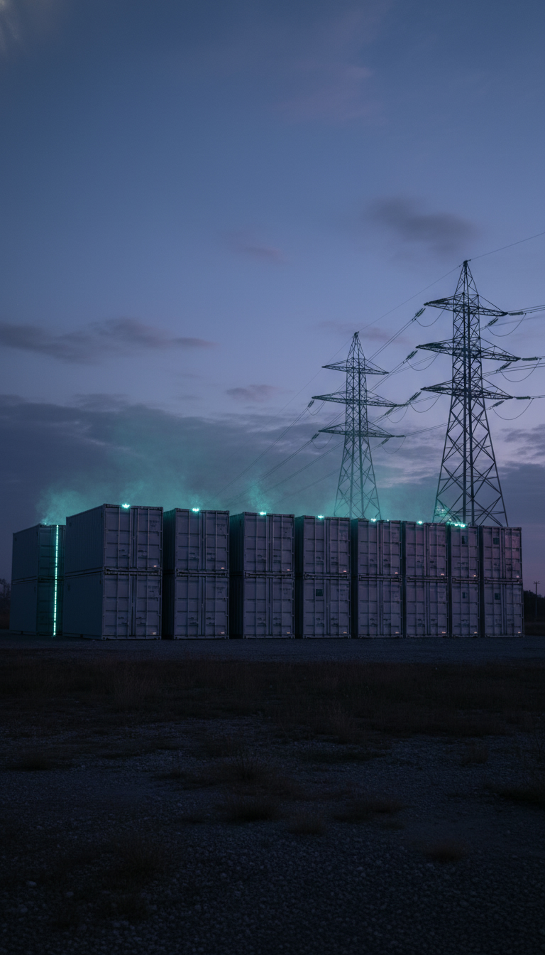Grid-scale battery storage trading the power market