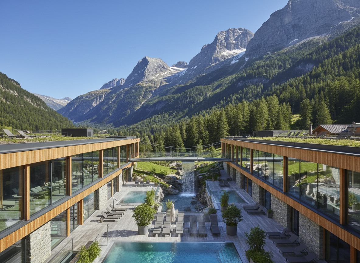 A hotel building that runs a combined heat and power plant